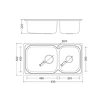 Chậu rửa chén Inox Malloca MS 2025